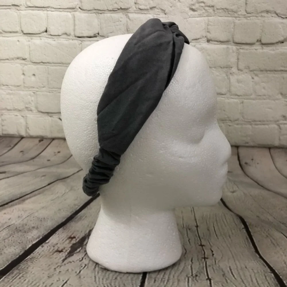 Gray Knotted Boho Headband